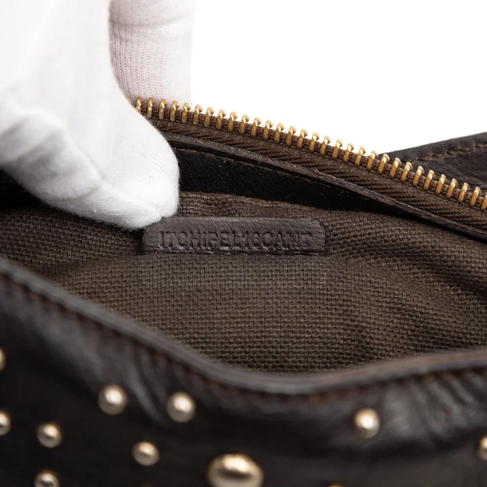 Pre-Loved Burberry Studded Calfskin Cadet Satchel